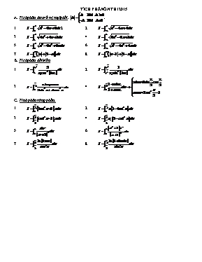Toán học - Tích phân ôn thi